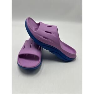 Hoka Ora Recovery Slide 3 Sandals Men’s Size 10 Cyclamen Pink Blue